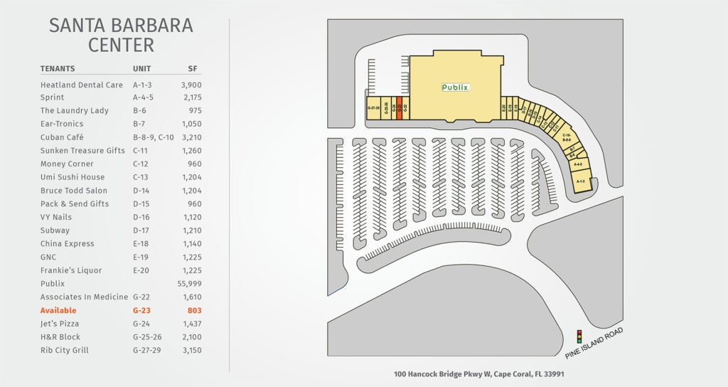 Santa Barbara Center Site Plan Southeast Centers